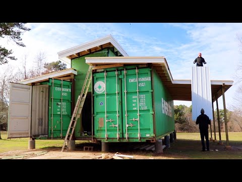 We Built An Off Grid SHIPPING CONTAINER HOME (start to finish) | Onvels